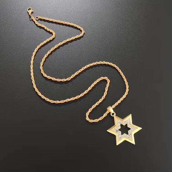 Cubic Zirconia Star Of David Necklace - Picture 5 of 9